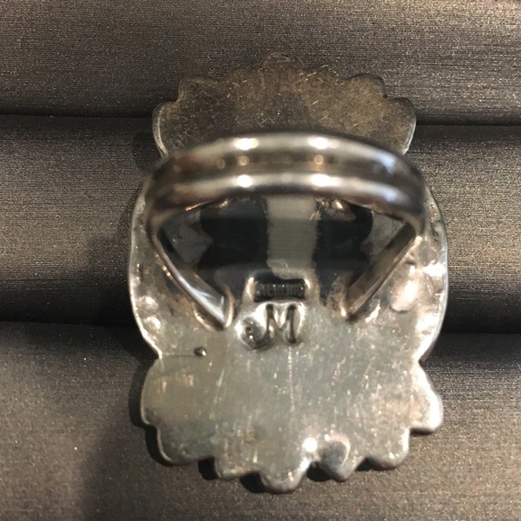 Native American Turquoise and Spiny Oyster Ring - Picture 3 of 4